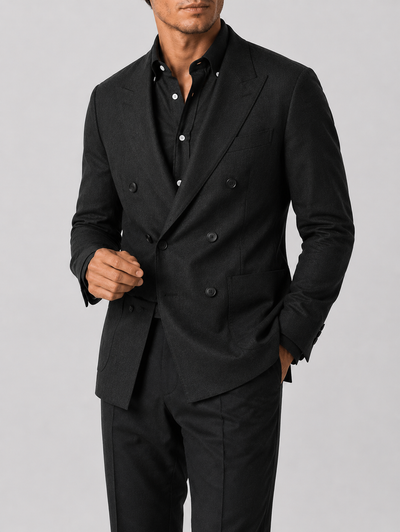 Camicia Nera Denim Lavato