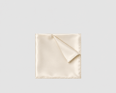 Pochette di Seta unito Bianco