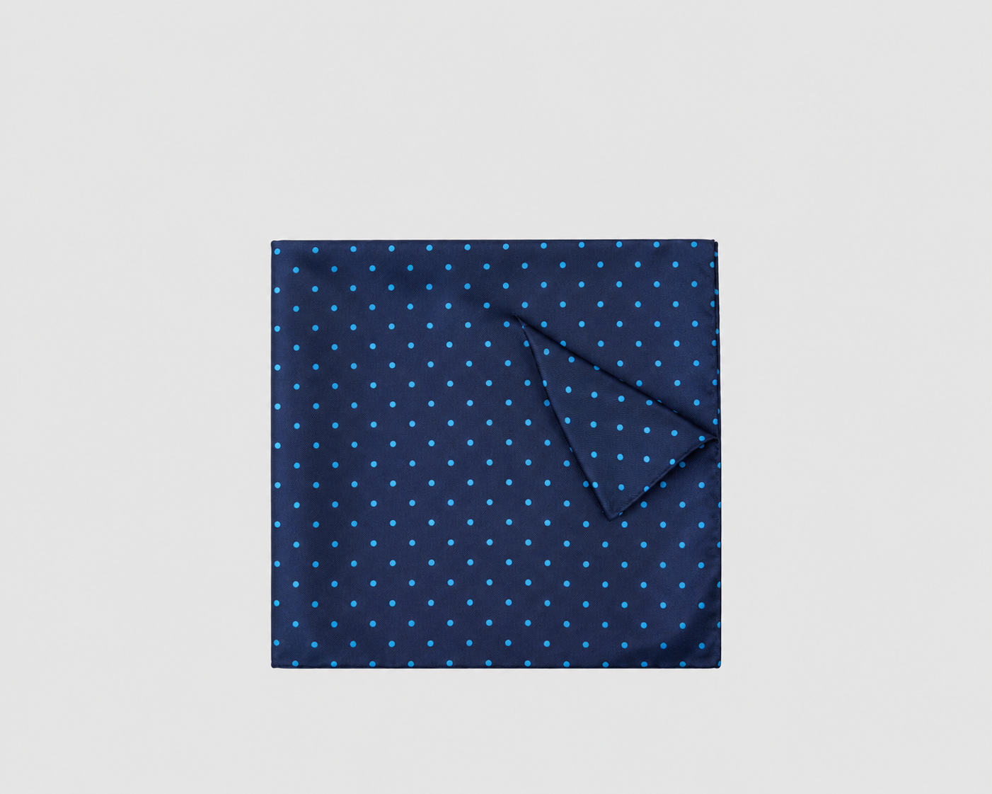 Pochette di Seta Pois Navy