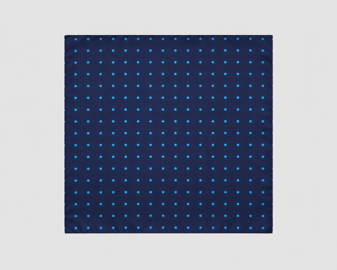 Pochette di Seta Pois Navy