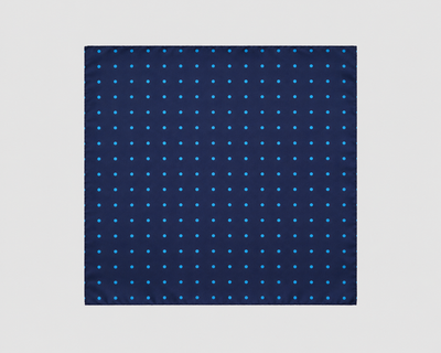 Pochette di Seta Pois Navy