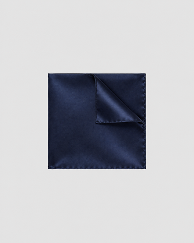 Pochette di Seta unito Navy Blu