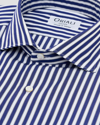 Camicia A Righe Signature Popeline