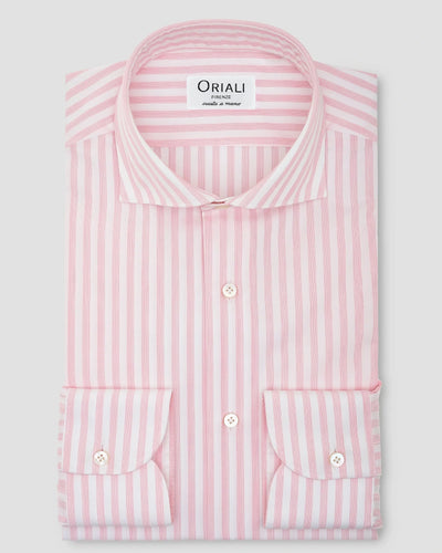 Pink Striped Poplin Shirt