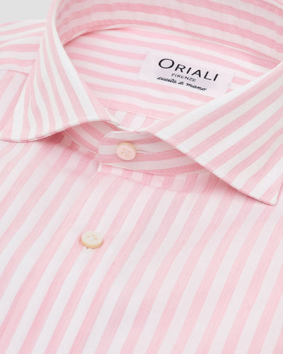 Pink Striped Poplin Shirt