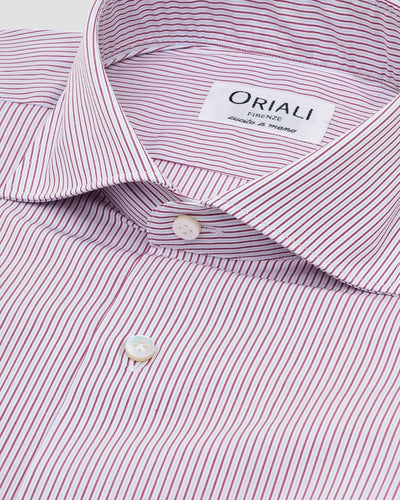 Camicia A Righe Classico Popeline