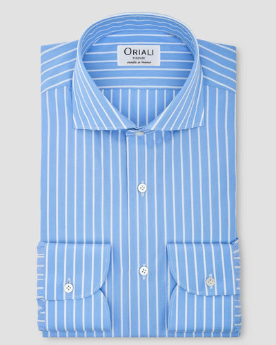 Camicia A Righe Signature Popeline