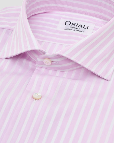 Signature Fil A Fil Striped Shirt