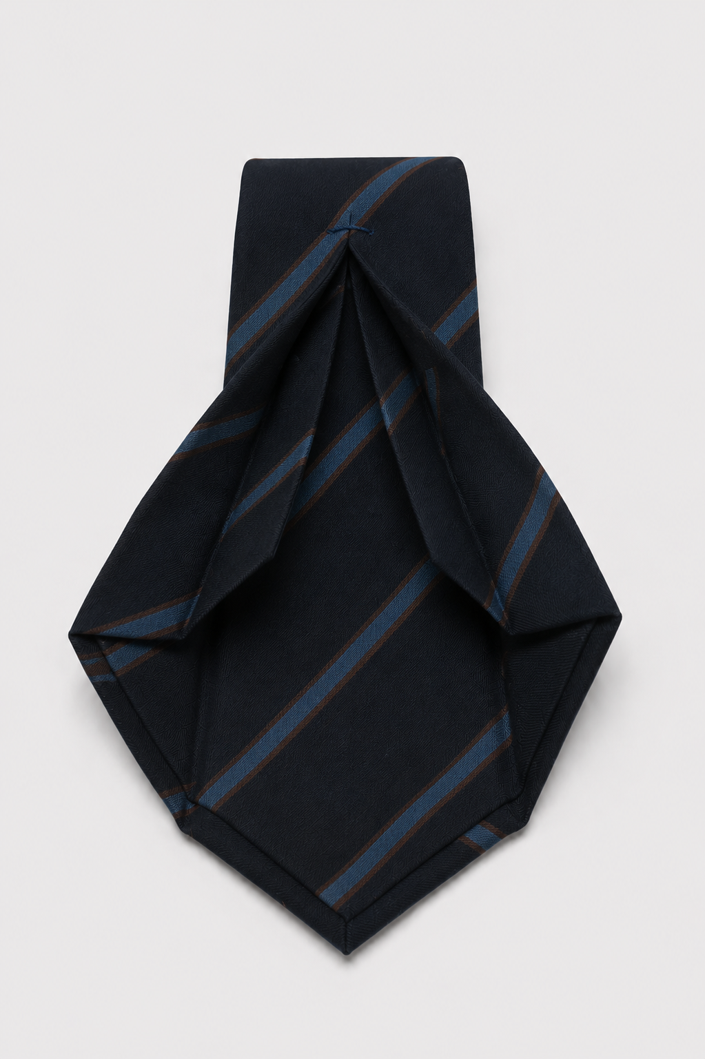 Cravatta 7 Pieghe Regimental Navy Blu