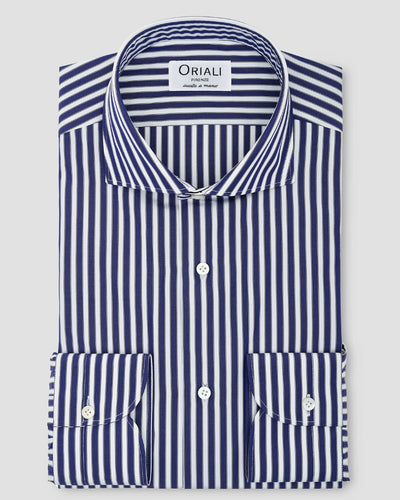 Camicia A Righe Signature Popeline