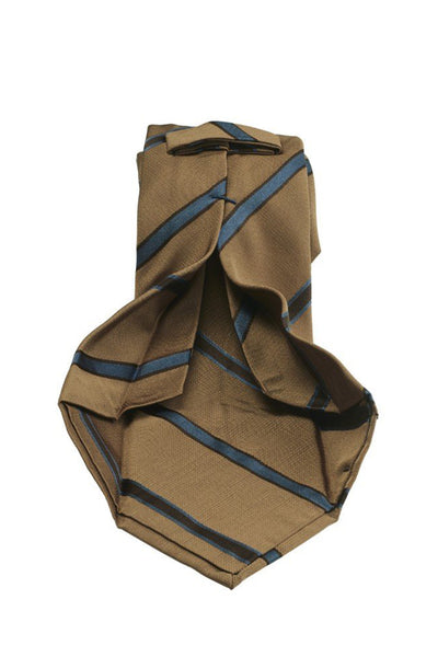 7-Fold Regimental Beige Tie