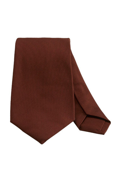 7-Fold Tie in Plain Burgundy