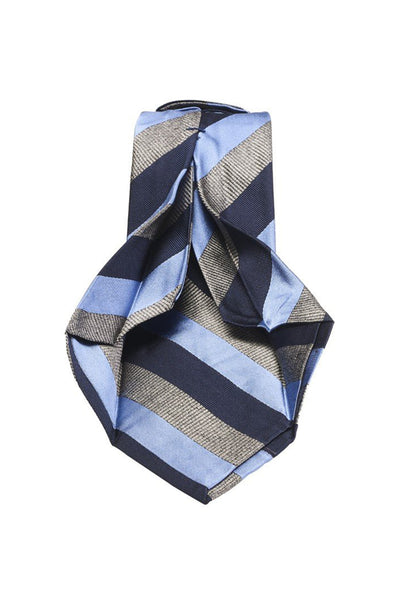 7-Fold Regimental Tie, Light Blue