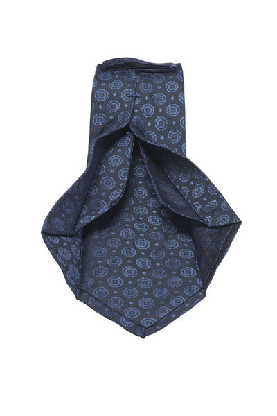 Navy Jacquard 7-Fold Tie