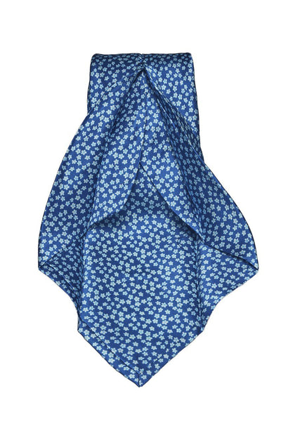 9-Fold Tie with Light Blue Floral Print