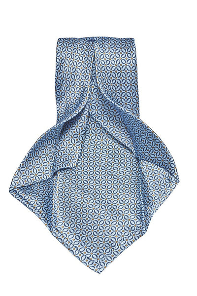 9-fold tie with micro geometric print