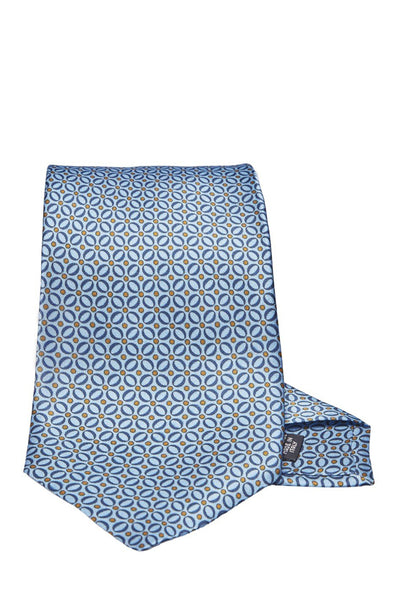 9-fold tie with micro geometric print